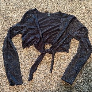 Black glitter cover up